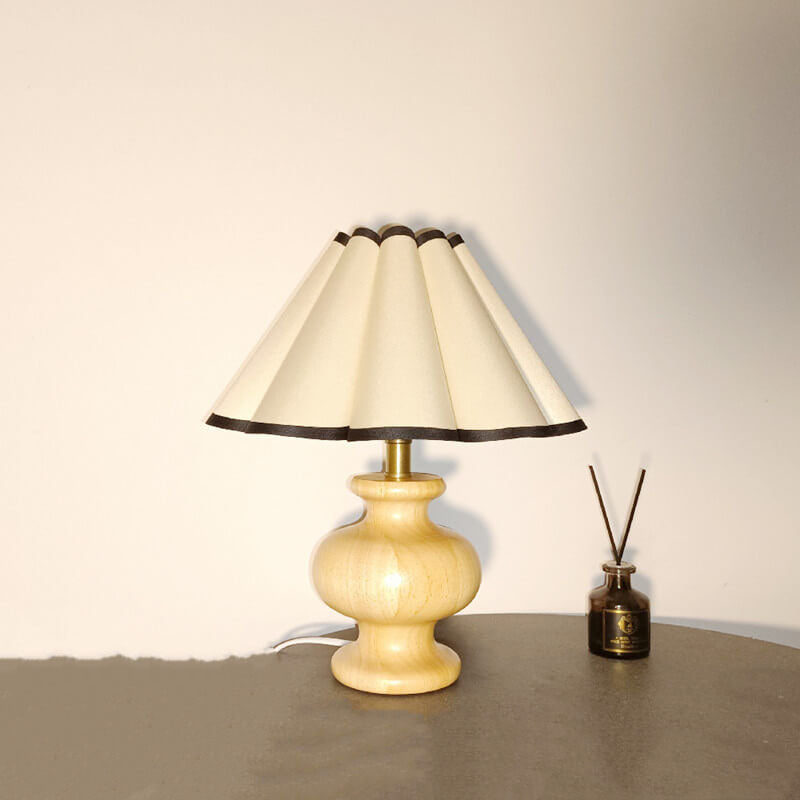 Lampe de Table 1 Lumière en Tissu en Forme de Demi-cercle Minimaliste Japonais 