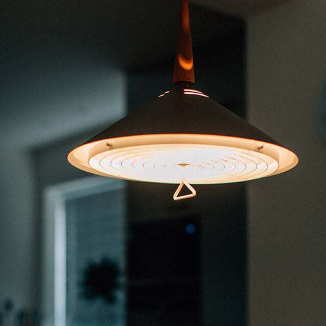 Lámpara colgante de 1 luz de hierro elevable japonesa Wabi-sabi 