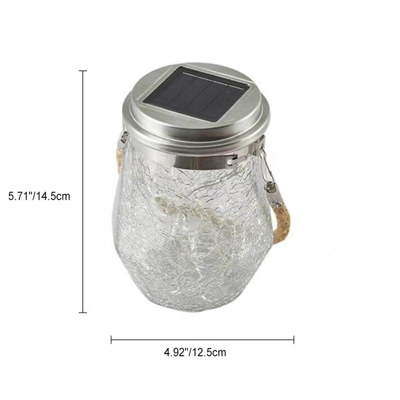 Contemporary Creative Crackle Glass Bottle Star Decor LED Solar String Light For Outdoor Patio