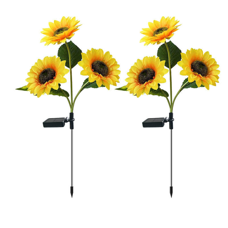 Solar Sunflower LED Outdoor Lawn Decorative Ground Plug Light