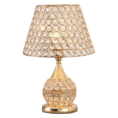 Nordic Luxury Crystal Cone Geometry 1-Light Table Lamp