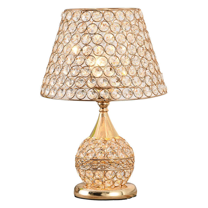 Nordic Luxury Crystal Cone Geometry 1-Light Table Lamp