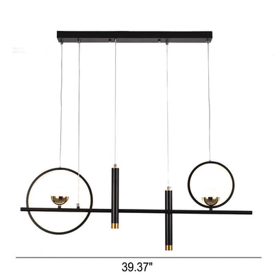 Modern Minimalist Creative Circle Line Combination Design LED Island Light Chandelier