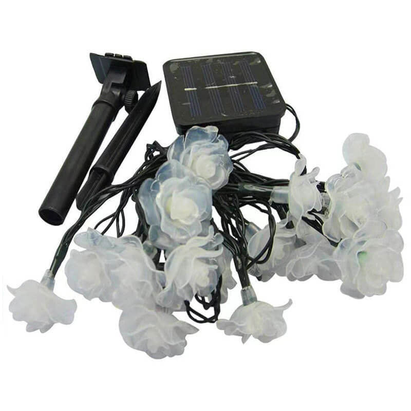 La ficelle solaire Rose allume les guirlandes décoratives LED imperméables extérieures 