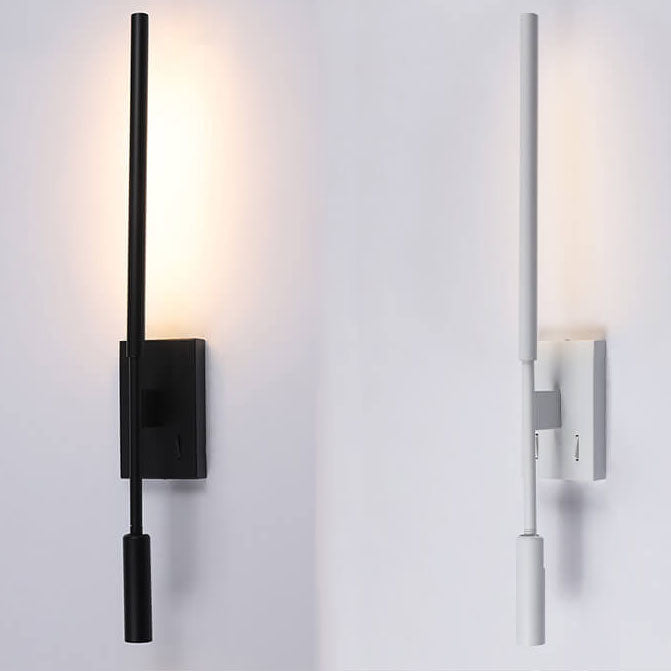 Lámpara de pared LED con aplique de lectura de moldura acrílica moderna 