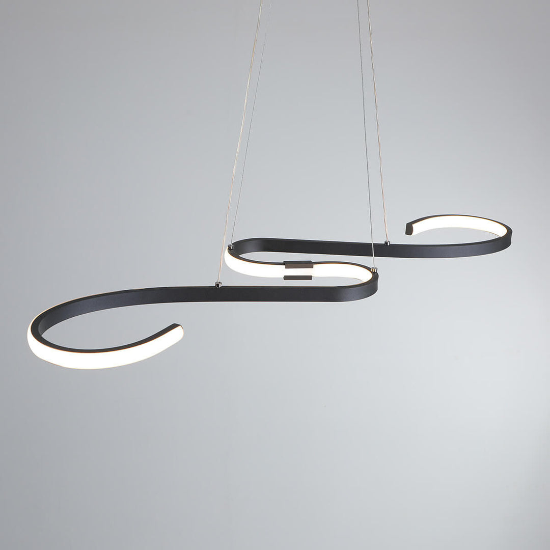 Nordic Minimalist Lines Aluminium-Silikon-LED-Insel-Licht-Kronleuchter 
