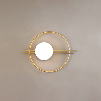 Modern Minimalist Round Glass Ball Art LED Wall Sconce Lamp