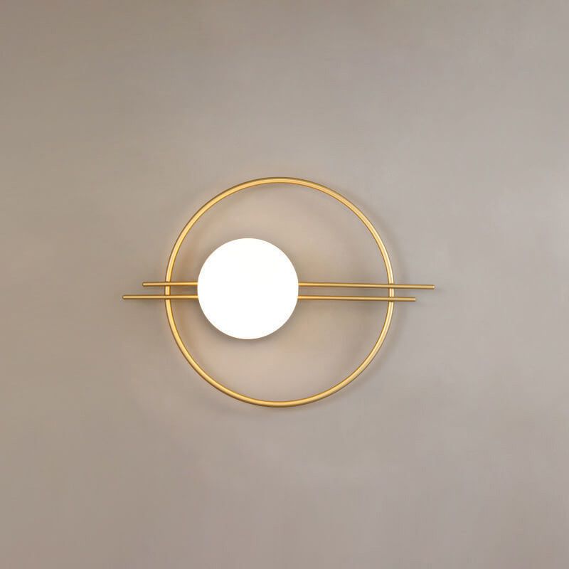 Modern Minimalist Round Glass Ball Art LED Wall Sconce Lamp