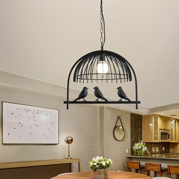 Modern Creative Bird Cage 1-Light Pendant Light