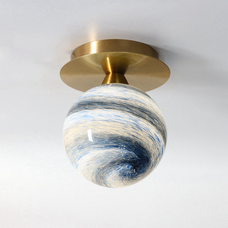 Plafonnier moderne créatif en verre avec 1 lumière 