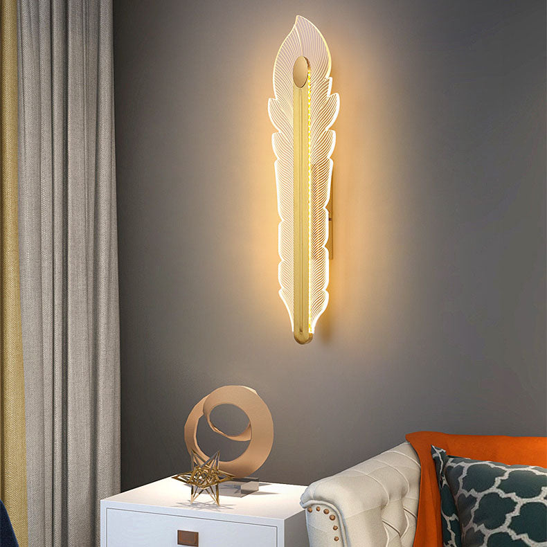 Applique murale LED de luxe en acrylique avec queue de phénix, lumière nordique 