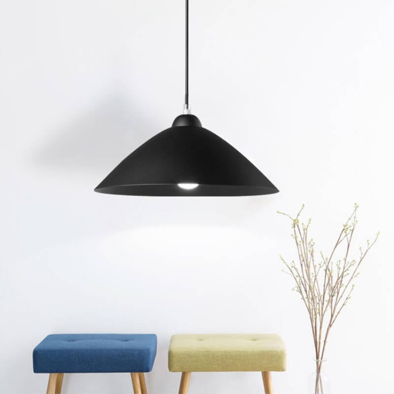 Lámpara colgante de 1 luz con cúpula de tapa de hierro simple nórdica 