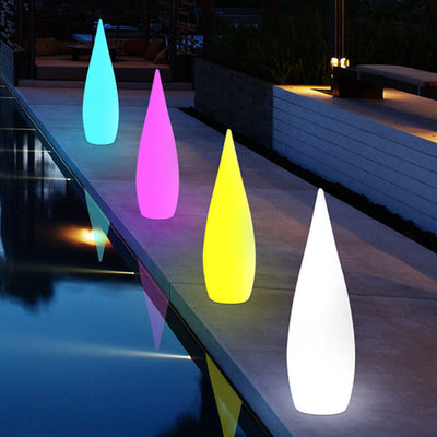 Solar Water Drop Shape PE Outdoor Patio Decorative Floor Lamp