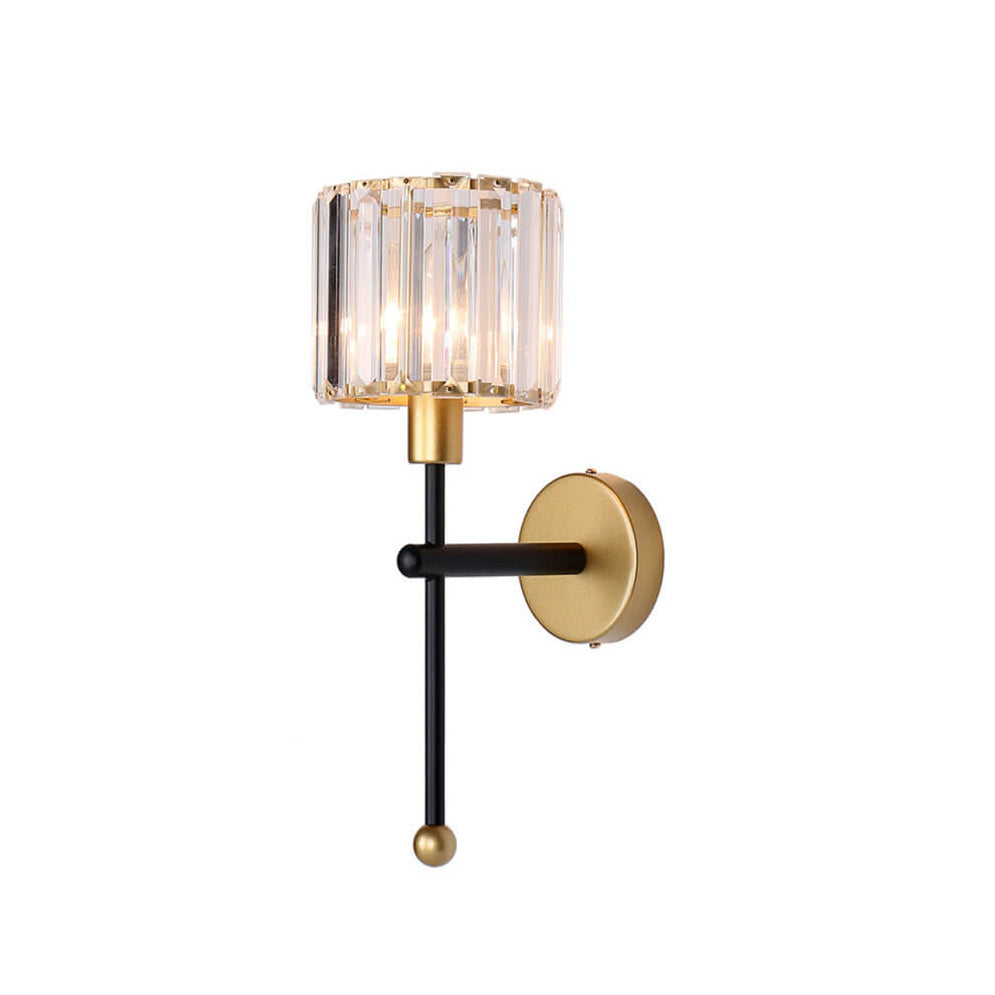 Moderna lámpara de pared de brazo largo de cristal de lujo ligero de 1 luz 