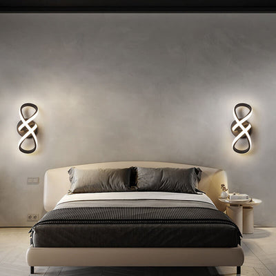 Lampe murale LED en aluminium de forme simple et torsadée nordique 
