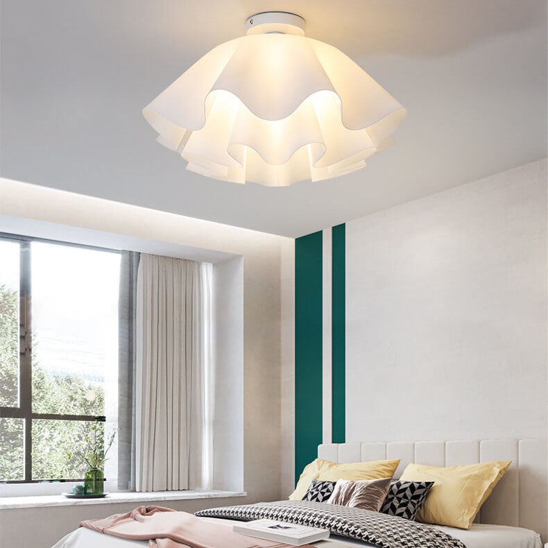 Modern Acrylic Scandinavian Style Petal 1-Light Flush Mount Light