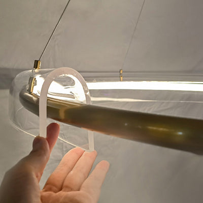 Minimalistischer kreativer runder schmiedeeiserner LED-Kronleuchter 