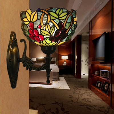 European Vintage Tiffany 1-Light Wall Sconce Lamp