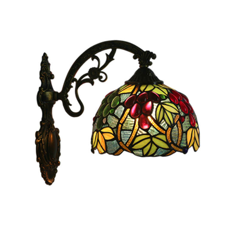 European Vintage Tiffany 1-Light Wall Sconce Lamp