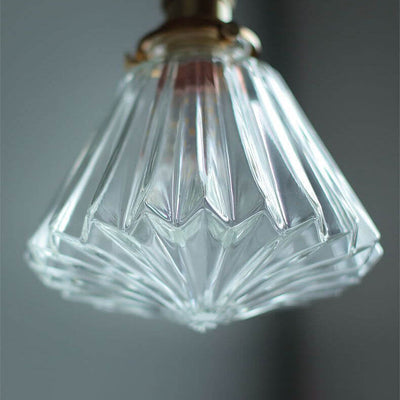 Japanische Vintage Rhombus Glass Jar 1-Light Pendelleuchte