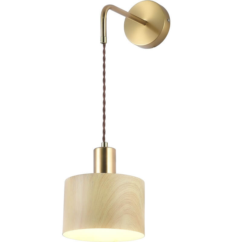 Modern Minimalist Iron Drum 1-Light Wall Sconce Lamp For Living Room &amp; Bedroom