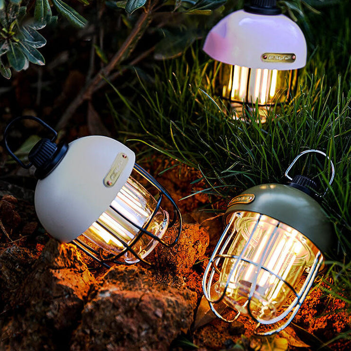 Lumière extérieure LED de camping portative en forme de champignon en fer moderne 