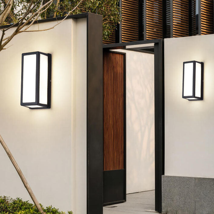 Moderne minimalistische LED-Wandleuchte für den Außenbereich aus Aluminium und Acryl mit quadratischem Stab, wasserdicht, für Terrasse 