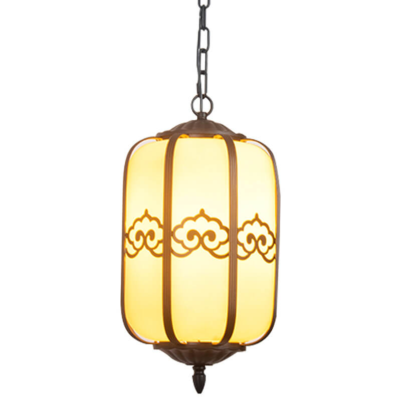 Lanterne chinoise moderne en marbre, luminaire suspendu d&