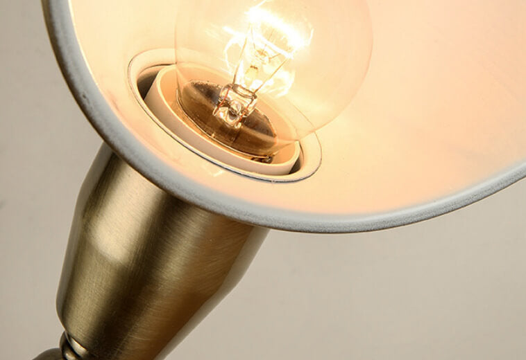 Lampe de Table 1 Lumière avec Protection des Yeux en Fer Industriel Simple 