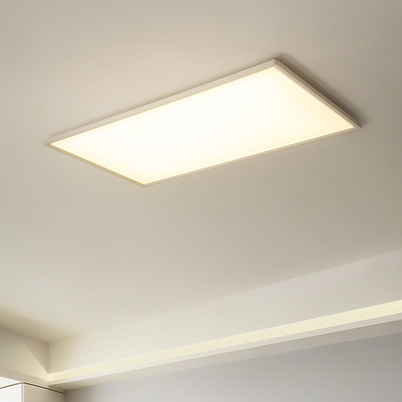 إضاءة LED مثبتة على السقف مستطيلة الشكل من الحديد والألمنيوم بتصميم حديث وبسيط 