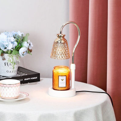 Japanese Vintage Iron Glass Cone 1-Light Melting Wax Table Lamp
