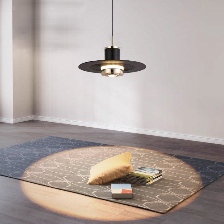 Moderne minimalistische Zylinder fliegende Untertasse Hardware LED Pendelleuchte für Wohnzimmer 