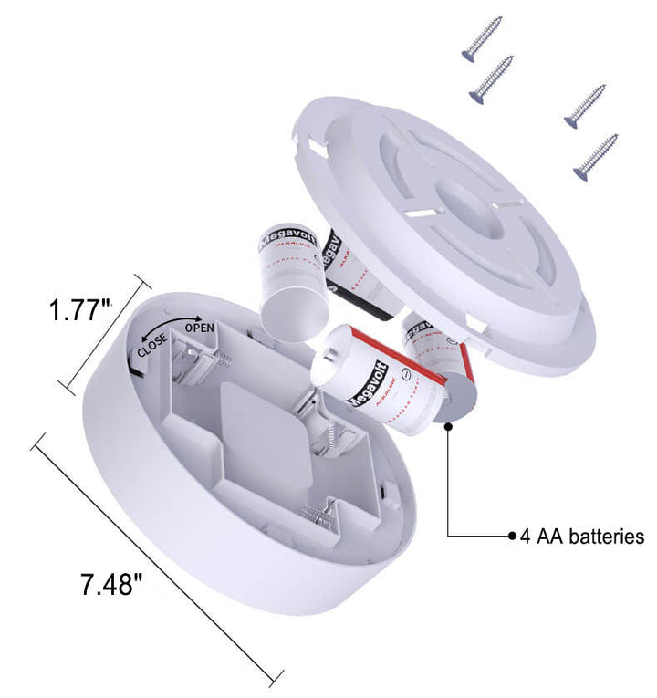 Simple Sensor Weiße runde LED-Deckenleuchte aus Acryl 
