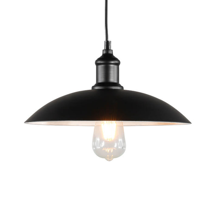 Tapa de Olla de Hierro Vintage Industrial Lámpara Colgante de Loft de 1 Luz 