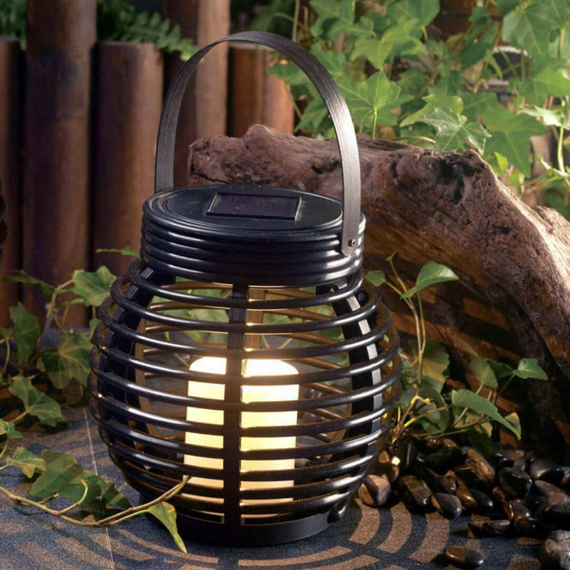 ضوء زينة حديقة مقاوم للماء LED قفص اللهب الشمسي الخارجي 