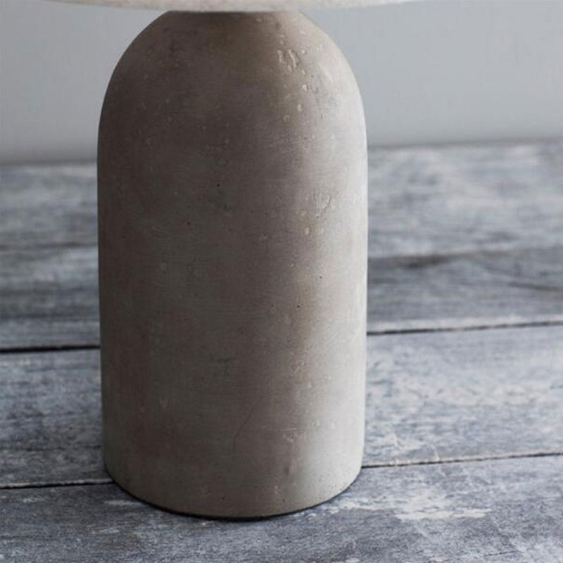 Base de colonne en ciment en tissu gris industriel 1-lumière lampe de table LED 