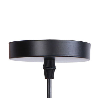 Nordic Simple Iron Dome Wood 1-Light Pendelleuchte