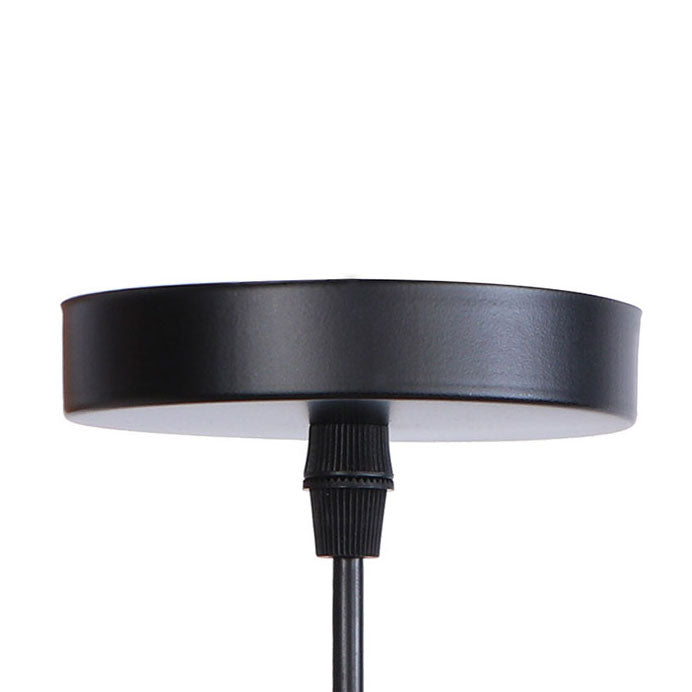 Nordic Simple Iron Dome Wood 1-Light Pendelleuchte