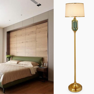 Modern Vertical Ceramic 1-Light Standing Floor Lamp