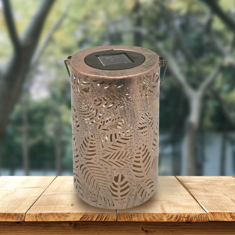 Solar Retro Eisen Zylinder Outdoor LED Dekorative Leuchte 