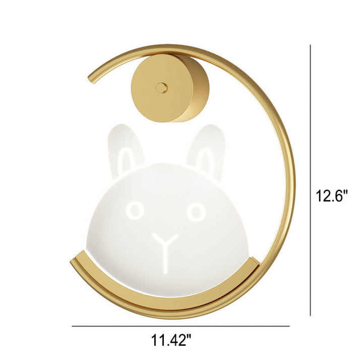 Kreative goldene C-förmige Acryl-Bär LED-Wandleuchte 