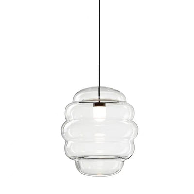 Modern Creative Shapes Clear Glass Metal 1-Light Pendant Light