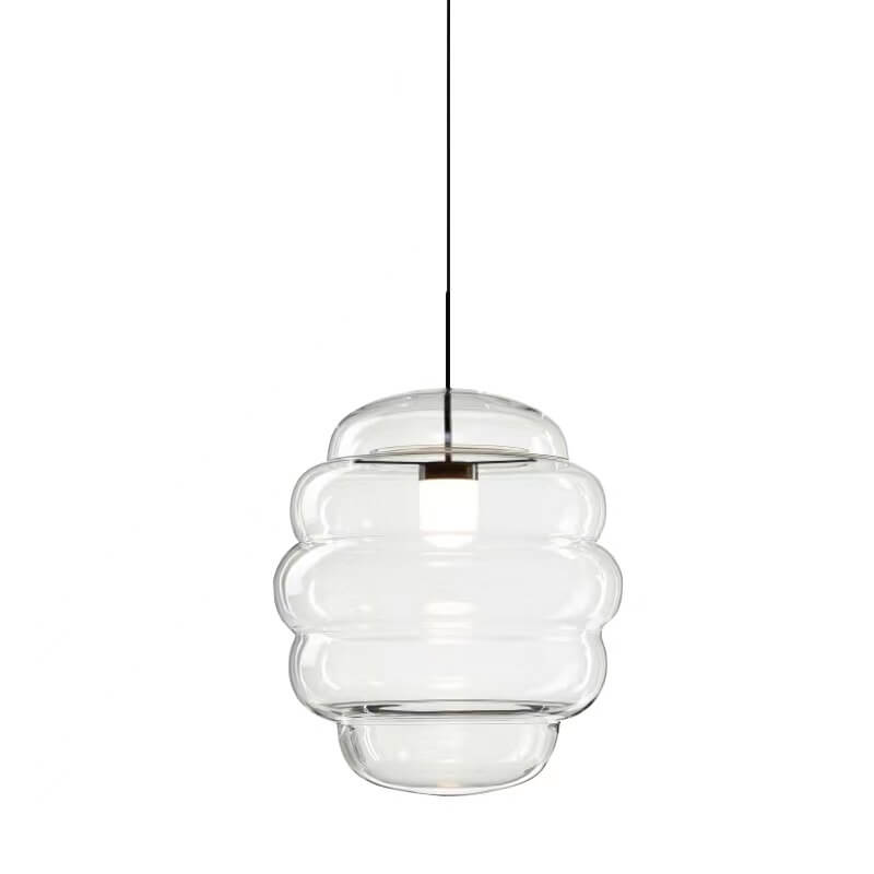 Modern Creative Shapes Clear Glass Metal 1-Light Pendant Light