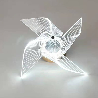 Moderne helle Luxus-Windrad-Acryl-Aluminium-LED-Wandleuchte 