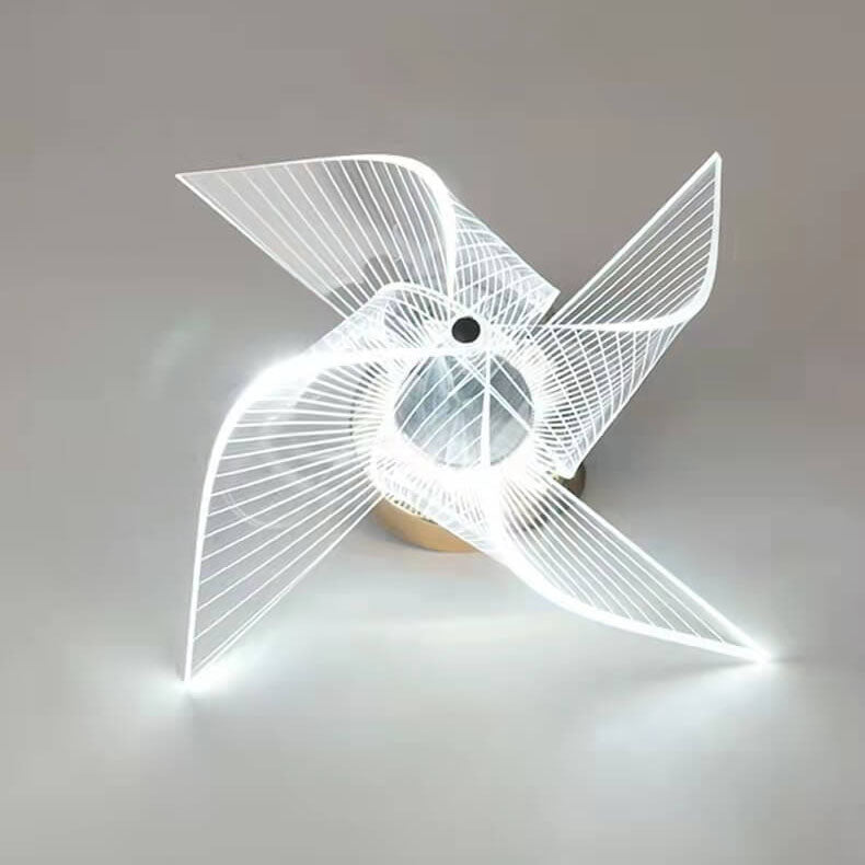 Modern Light Luxury Pinwheel Acrylic Aluminum LED Wall Sconce Lamp