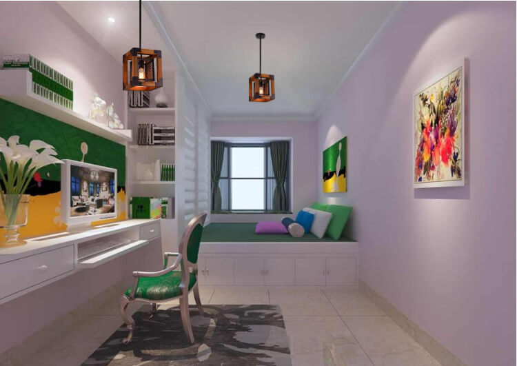 Wooden Square 1-Light Square Pendant Light