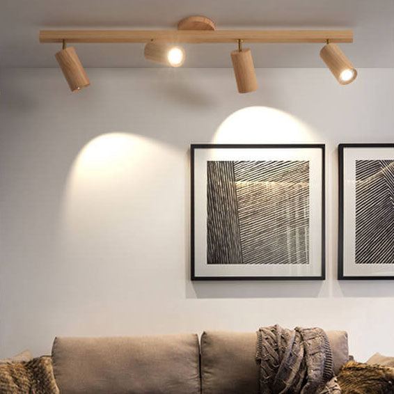 Simple Log Spotlight Track LED Semi-Flush Mount Ceiling Light – BulbSquare