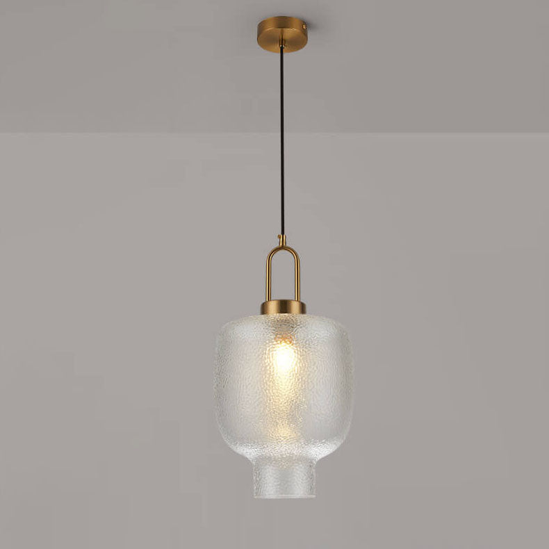 Nordisches Licht Luxus Oval Klar Glas 1-Licht Pendelleuchte 