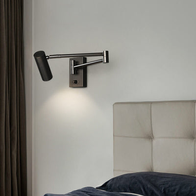 Nordic Luxury Copper Rotatable Eye Protection Reading LED Wall Sconce Lamp