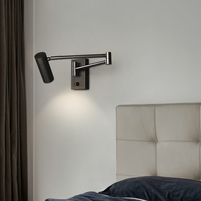 Nordic Luxury Copper Rotatable Eye Protection Reading LED Wall Sconce Lamp